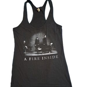 Women's Xl AFI A Fire Inside band Shirt Black Racerback Tank Vintage Y2k